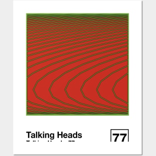 Talking Heads 77 / Minimalist Style Graphic Artwork Design Posters and Art